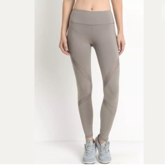 Mocha Workout Athletic Mesh High Waist Leggings - Picture 2 of 5